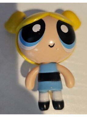 Powerpuff Girls Bubbles Cartoon Network Mini Figure 2.5" Blue Yellow Toy